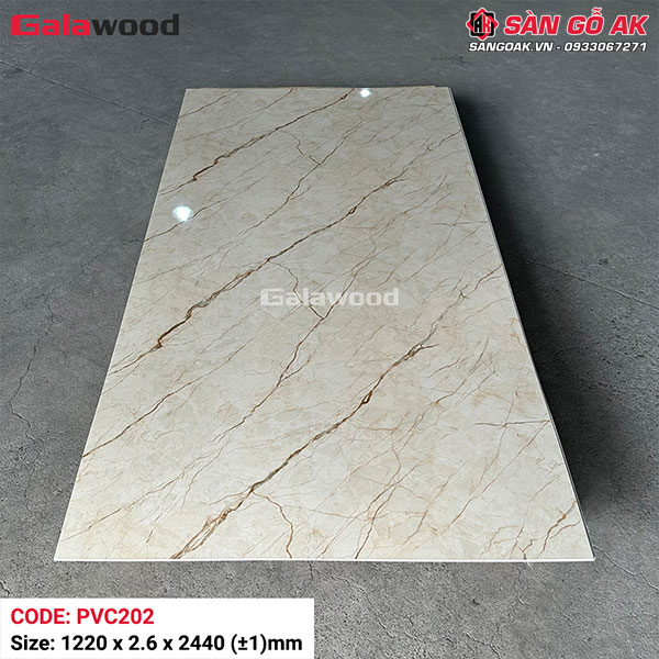 Tấm PVC vân đá Galawood 2.6mm PVC202